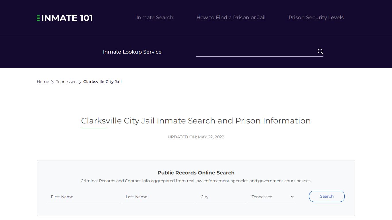 Clarksville City Jail Inmate Search, Visitation, Phone no ...